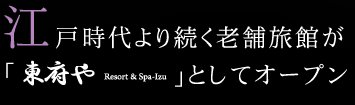 江戸時代より続く老舗旅館が「東府や」としてオープン